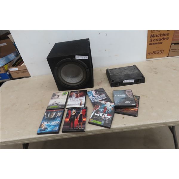 Speakers, Kenwood Power Amp, 8 DVDs
