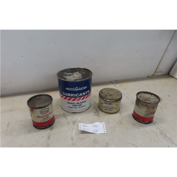 Oil and Grease Cans : Esso, Motomaster, Sta-Lube 