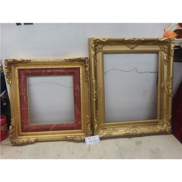 Two Ornate Antique Frames, 30" x 26" and 25" x 24"