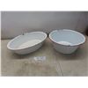 Image 1 : Two Antique White Enamel Basins