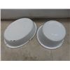 Image 2 : Two Antique White Enamel Basins