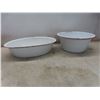 Image 3 : Two Antique White Enamel Basins
