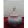 Image 2 : Vintage Raven Nouveau Art Glass Covered Candy Dish and Roseville Pottery Vase