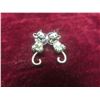 Image 12 : Fashion Jewelry: Five Rings (Sizes 9 and 10) Cat Earrings, Brooch, and Necklace