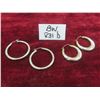 Image 1 : Two Pairs of Hoop Earrings — One Sterling Silver, One 10K Gold and Sterling