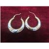 Image 3 : Two Pairs of Hoop Earrings — One Sterling Silver, One 10K Gold and Sterling