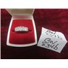 Image 1 : 10K White Gold Ring With “Diamond” Stones (Consignor Stated), Size 10