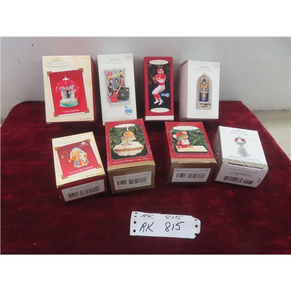 Eight Hallmark Ornaments