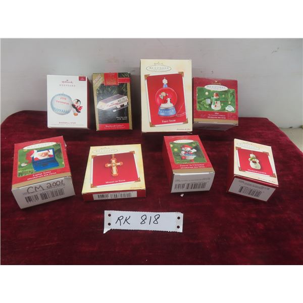 Eight Hallmark Ornaments