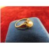 Image 4 : 10K Gold Diamond and Pearl Ring, Size 5, Total Weight 2.8 G