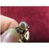 Image 7 : 10K Gold Diamond and Pearl Ring, Size 5, Total Weight 2.8 G