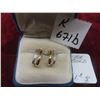 Image 1 : 10K Gold Stud-Style Earrings, Total Weight 1.2 G