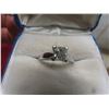 Image 13 : 14K White Gold Solitaire Diamond Princess-Cut Ring, Total Weight 2.61 G, with Appraisal