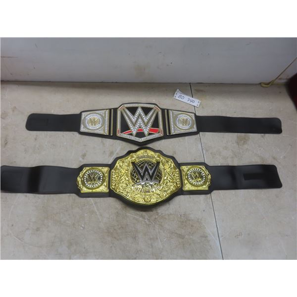 2 Vintage WWE Wrestling Championship Belts