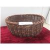 Image 1 : Vintage First Nations Cree Large Willow Gathering Basket, 16" Across