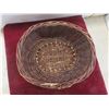 Image 2 : Vintage First Nations Cree Large Willow Gathering Basket, 16" Across