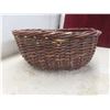 Image 5 : Vintage First Nations Cree Large Willow Gathering Basket, 16" Across