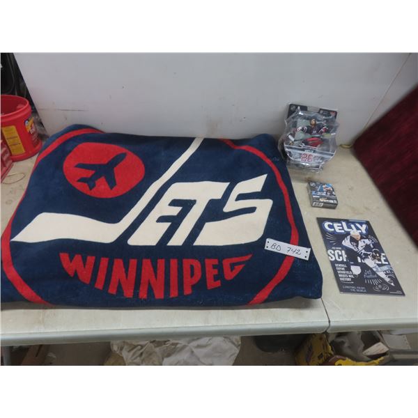 Winnipeg Jets Cozy Logo Blanket, Blake Wheeler Figure and More