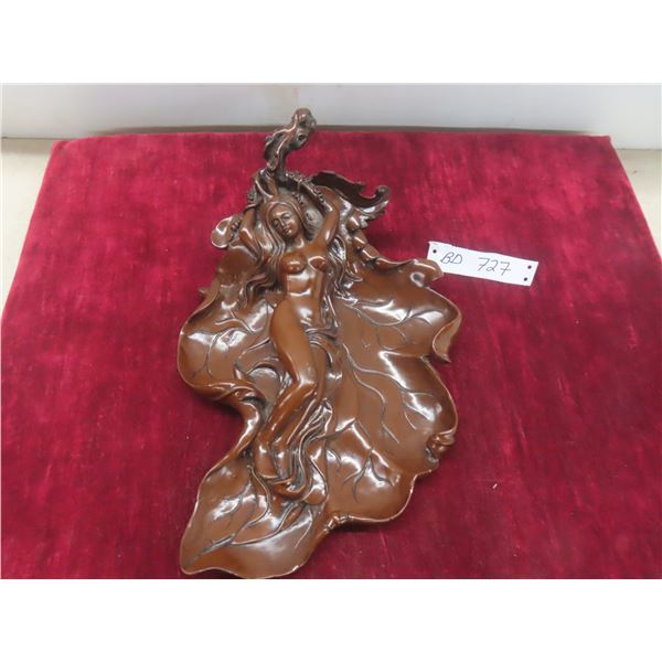 Vintage Art Nouveau Three-Dimensional Wall Hanging, 16" Tall