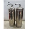 Image 2 : Two Chrome Full-Size Fire Extinguishers