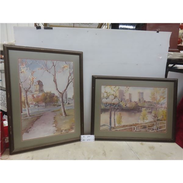 Vojtech Matousek, Winnipeg—Framed Large Prints, Vintage 1980s St. Boniface, 28" x 20.5"