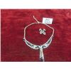 Image 1 : Vintage Rhinestone Necklace and Earring Set