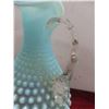 Image 3 : Vintage Fenton Blue Opalescent Hobnail Glass Pitcher