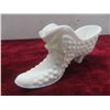 Image 10 : Vintage Fenton Hobnail Milk Glass, Fan Vase, Egg Shaped Footed Vase & Shoe