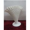 Image 2 : Vintage Fenton Hobnail Milk Glass, Fan Vase, Egg Shaped Footed Vase & Shoe