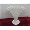 Image 4 : Vintage Fenton Hobnail Milk Glass, Fan Vase, Egg Shaped Footed Vase & Shoe