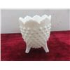 Image 5 : Vintage Fenton Hobnail Milk Glass, Fan Vase, Egg Shaped Footed Vase & Shoe