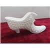 Image 9 : Vintage Fenton Hobnail Milk Glass, Fan Vase, Egg Shaped Footed Vase & Shoe