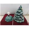 Image 5 : Ceramic Christmas Tree 17" Tall, Some Decorations Missing