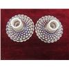 Image 3 : Vintage Fenton Opalescent Hobnail Candlestick Holders, Cornucopia Vase
