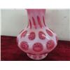 Image 3 : 2 Pieces Fenton Cranberry Coin Dot Glass Vase + Cruet or Pitcher
