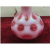 Image 8 : 2 Pieces Fenton Cranberry Coin Dot Glass Vase + Cruet or Pitcher