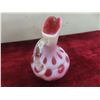Image 9 : 2 Pieces Fenton Cranberry Coin Dot Glass Vase + Cruet or Pitcher
