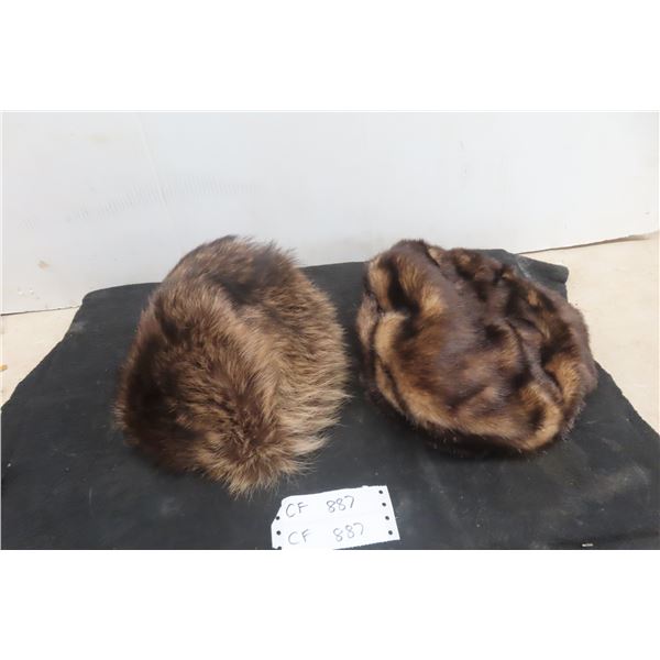 Faux Fur Hat And Hudson’s Bay Real Fur Hat
