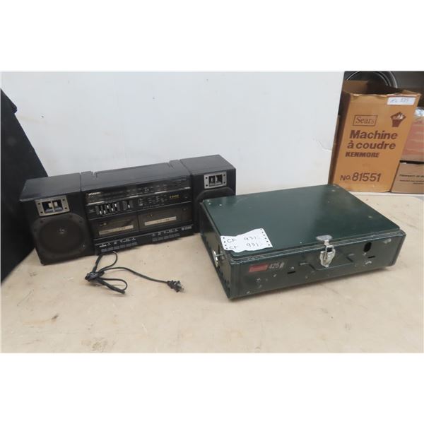 Coleman 425 Camp Stove; Panasonic Radio/cassette Player