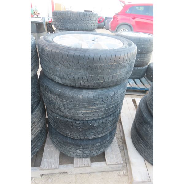 Set of 4 Nissan Rims and Tires, 225/55R18 - Fair Amount of Wear