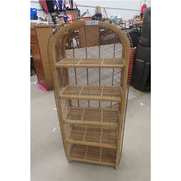 Wicker Open-End Shelf Cabinet 62  X 26  X 13 