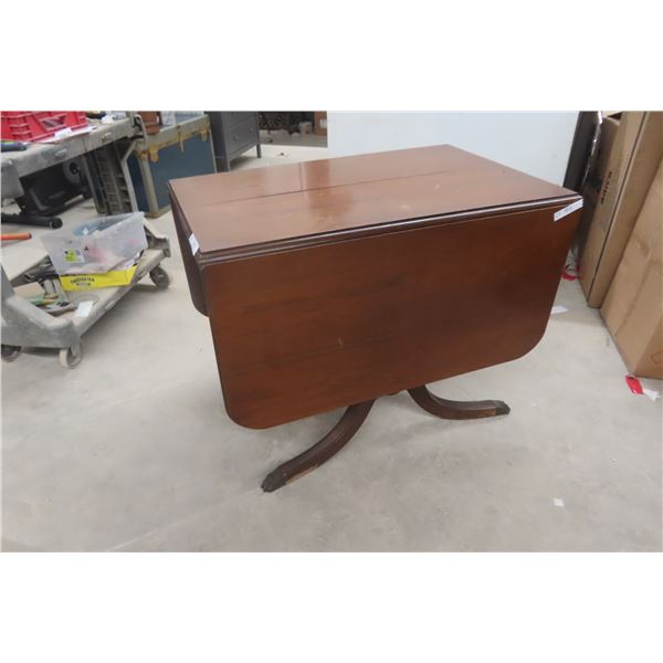 Drop Leaf Duncan Phyfe Style Double Pedestal Table Extended Size 30" X 66" X 40"