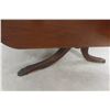 Image 3 : Drop Leaf Duncan Phyfe Style Double Pedestal Table Extended Size 30" X 66" X 40"