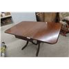 Image 5 : Drop Leaf Duncan Phyfe Style Double Pedestal Table Extended Size 30" X 66" X 40"