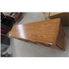 Image 3 : Oak Credenza Or Buffet — 29" × 16 1/2" × 64"