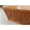 Image 5 : Oak Credenza Or Buffet — 29" × 16 1/2" × 64"