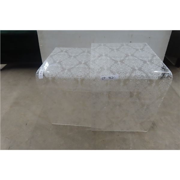 Pair of Funky Nesting Stands — Larger Stand 19  x 16  x 18 