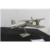Image 6 : Chrome Airplane Display on Stand, 10" x 12" x 6"