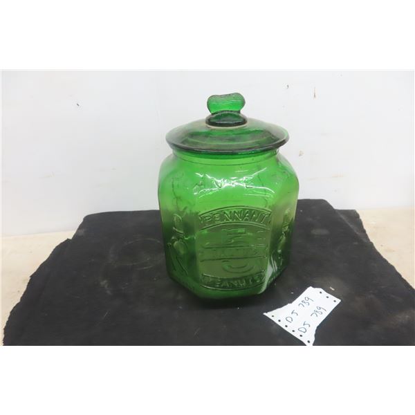 Green Pennant Peanut Jar — General Store Style