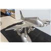 Image 5 : Vintage Chrome Airplane Display on Stand, 10" x 11" x 13"